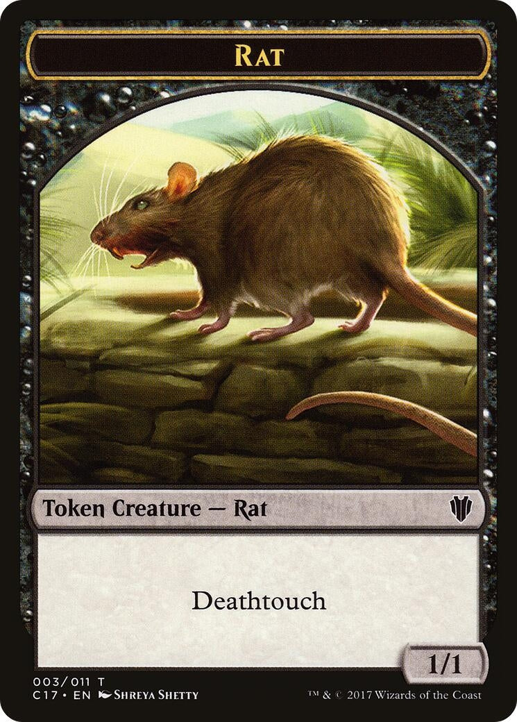Image for Rat // Cat Double-sided Token (3 // 1) - Magic: The Gathering