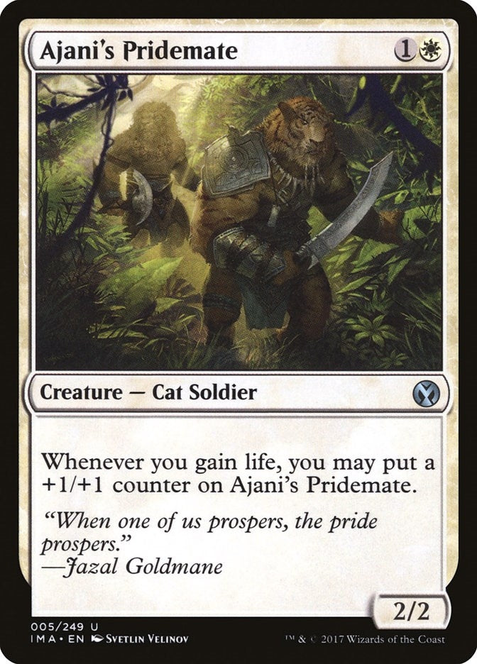 Image for Ajani's Pridemate (5) (IMA) - Magic: The Gathering