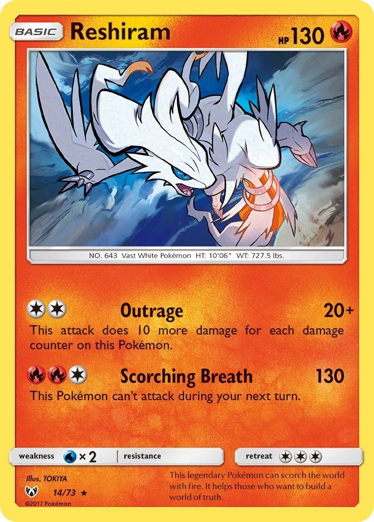 Image for Reshiram (14/73) (SHL) - Pokemon