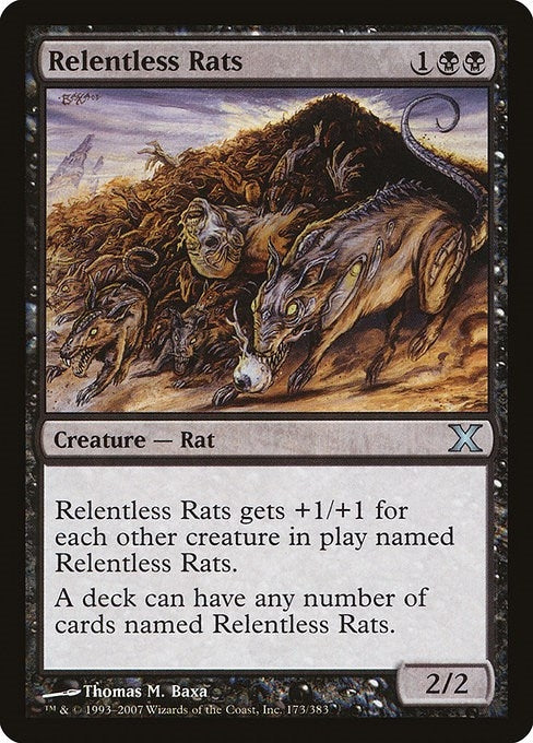 Image for Relentless Rats (173) (10E) - Magic: The Gathering