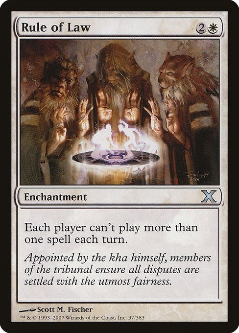 Image for Rule of Law (37) (10E) - Magic: The Gathering