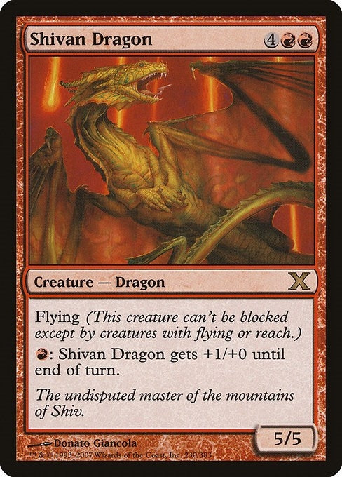 Image for Shivan Dragon (230) (10E) - Magic: The Gathering