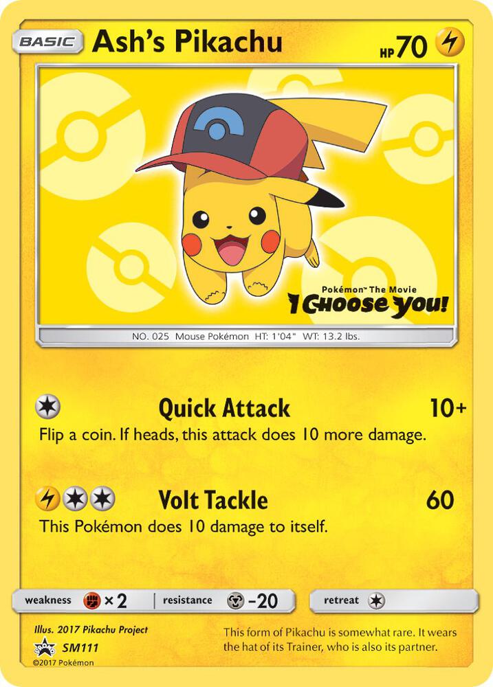 Image for Ash's Pikachu - SM111 (SM111) (SMP) - Pokemon