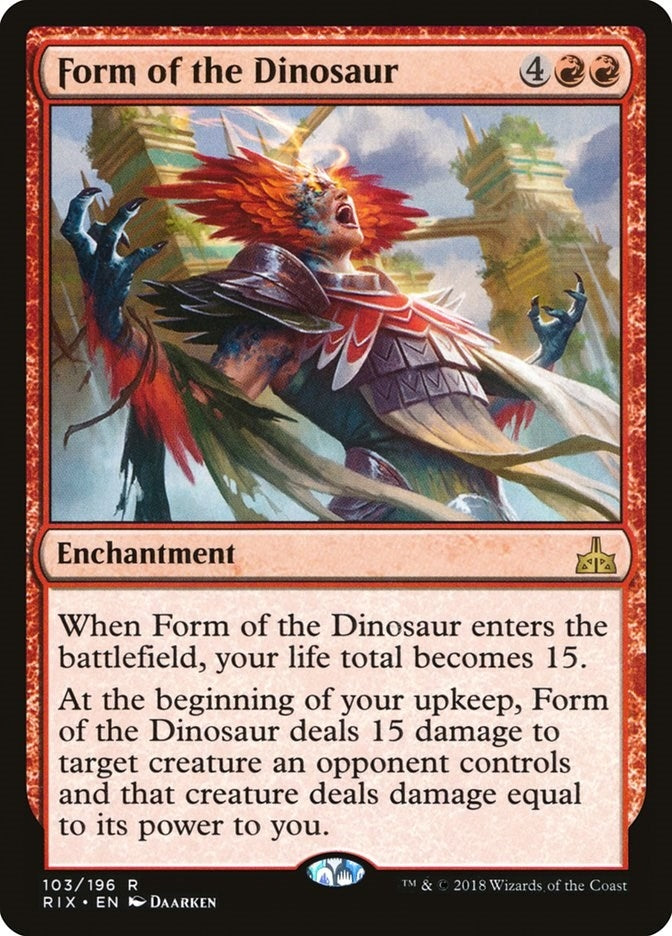 Image for Form of the Dinosaur (103) (RIX) - Magic: The Gathering