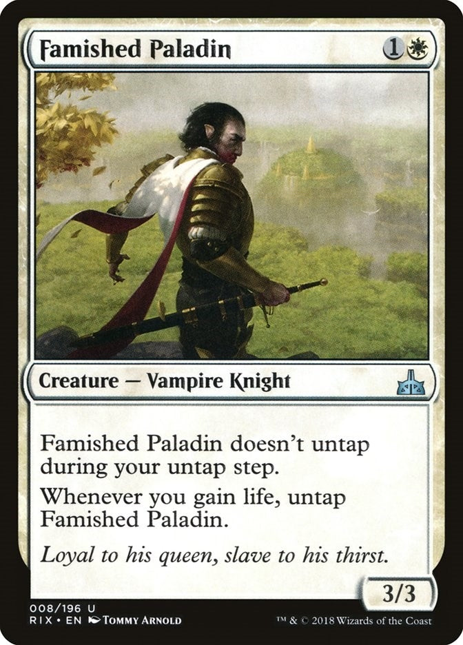 Image for Famished Paladin (8) (RIX) - Magic: The Gathering