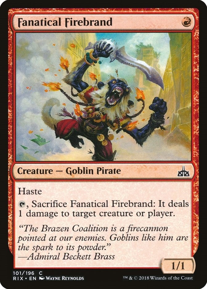 Image for Fanatical Firebrand (101) - Magic: The Gathering