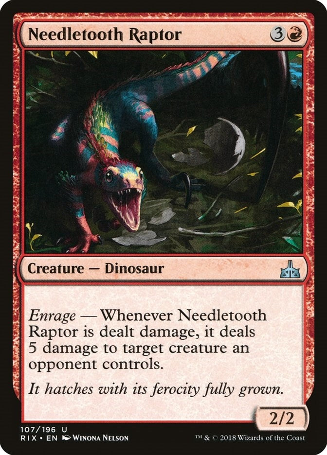 Image for Needletooth Raptor (107) (RIX) - Magic: The Gathering