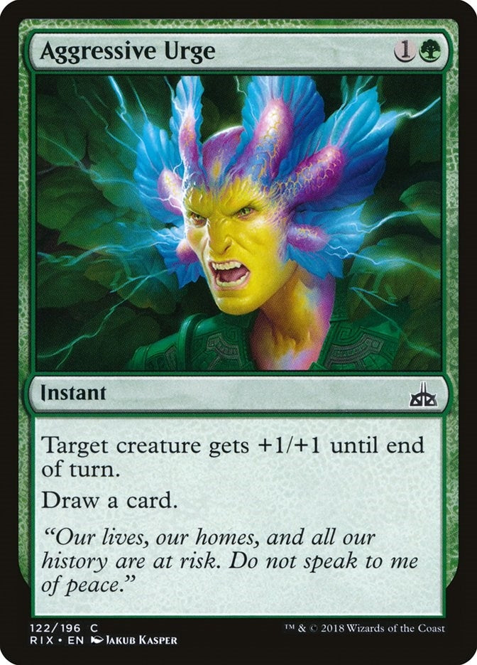 Image for Aggressive Urge (122) (RIX) - Magic: The Gathering