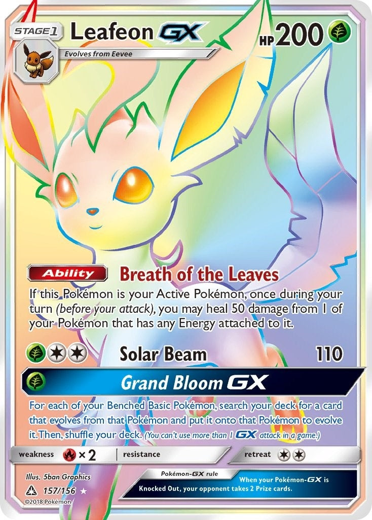 Image for Leafeon GX (Secret Rare) (157/156) (SM05) - Pokemon