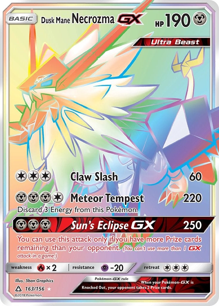 Image for Dusk Mane Necrozma GX (Secret Rare) (163/156) (SM05) - Pokemon