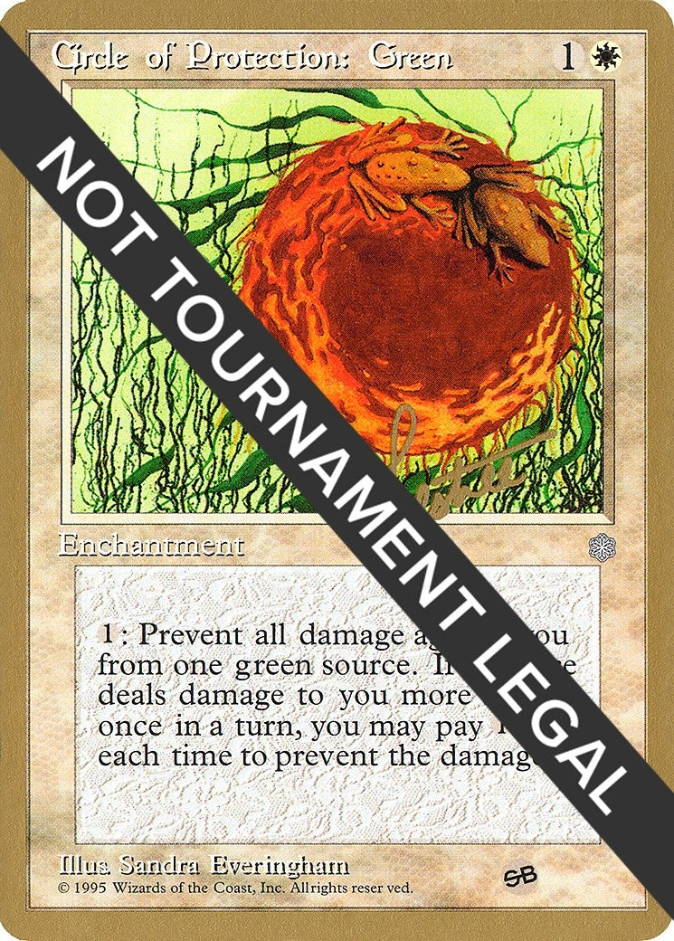 Image for Circle of Protection: Green - 1996 Bertrand Lestree (ICE) (SB) - Magic: The Gathering