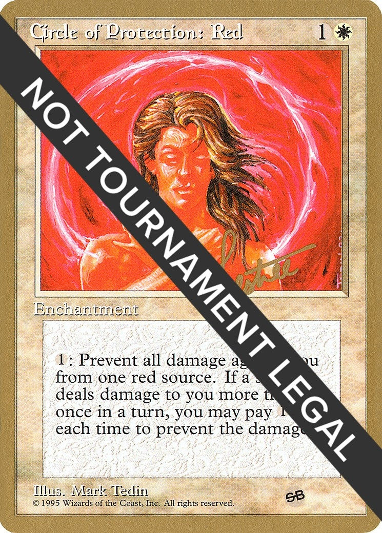 Image for Circle of Protection: Red - 1996 Bertrand Lestree (4ED) (SB) - Magic: The Gathering