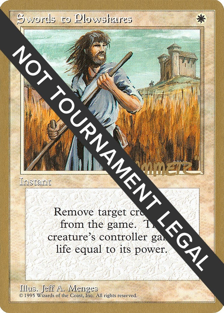 Image for Swords to Plowshares - 1996 Shawn "Hammer" Regnier (4ED) (WCD) - Magic: The Gathering