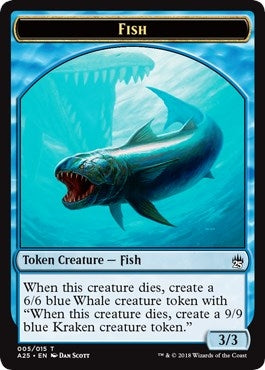 Image for Fish // Kraken Double-Sided Token (5 // 6) - Magic: The Gathering