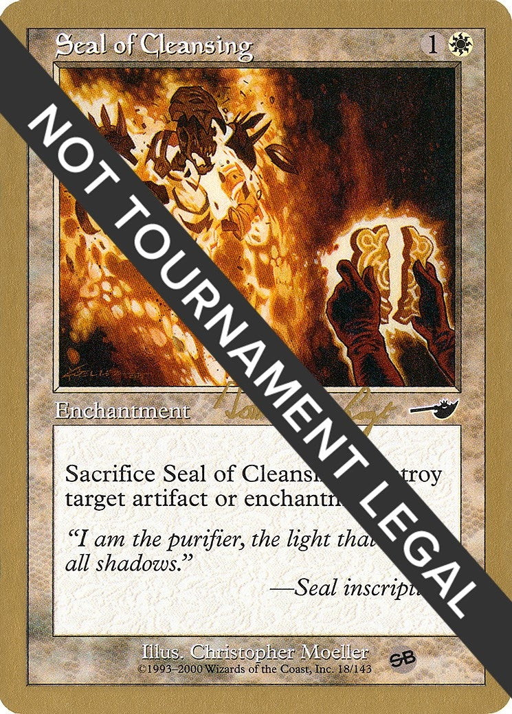 Image for Seal of Cleansing - 2000 Tom van de Logt (NMS) (SB) - Magic: The Gathering