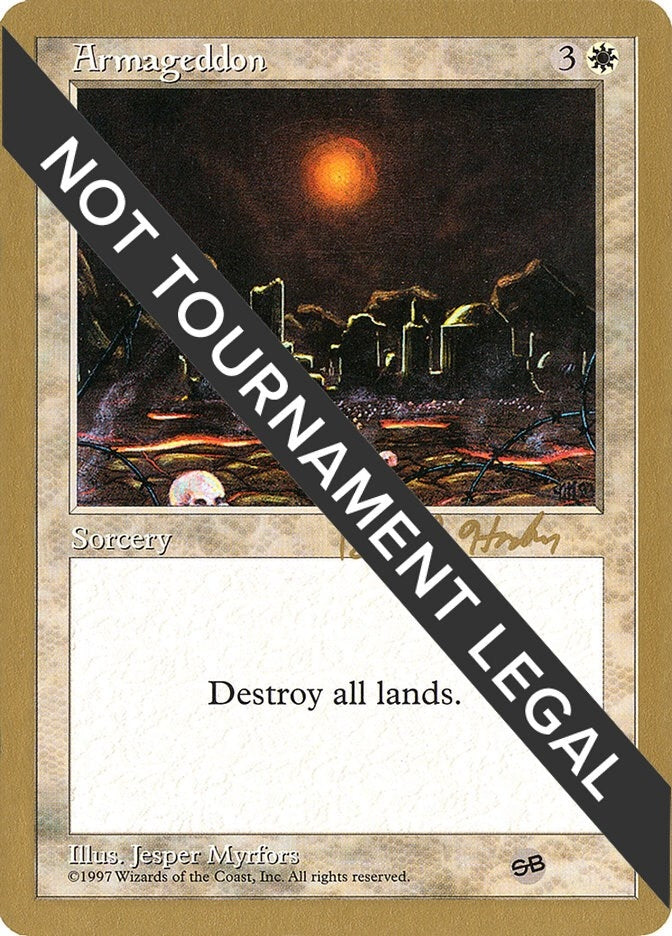 Image for Armageddon - 1998 Brian Hacker (5ED) (SB) (WCD) - Magic: The Gathering
