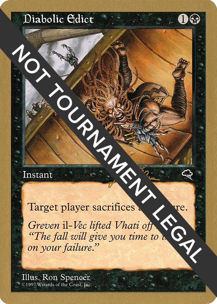 Image for Diabolic Edict - 1999 Jakub Slemr (TMP) - Magic: The Gathering