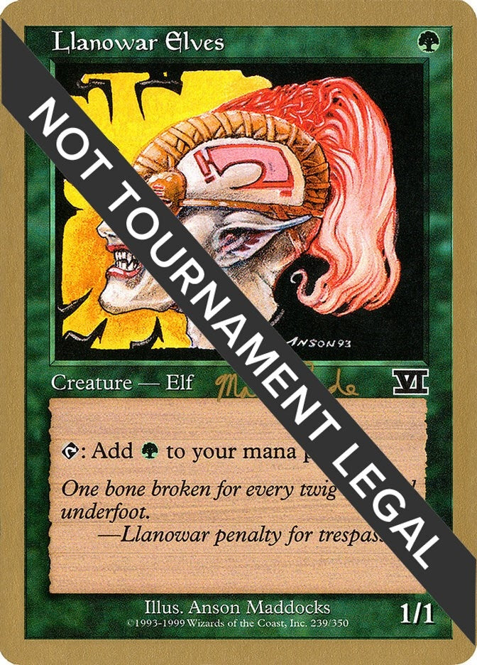 Image for Llanowar Elves - 1999 Matt Linde (6ED) (WCD) - Magic: The Gathering
