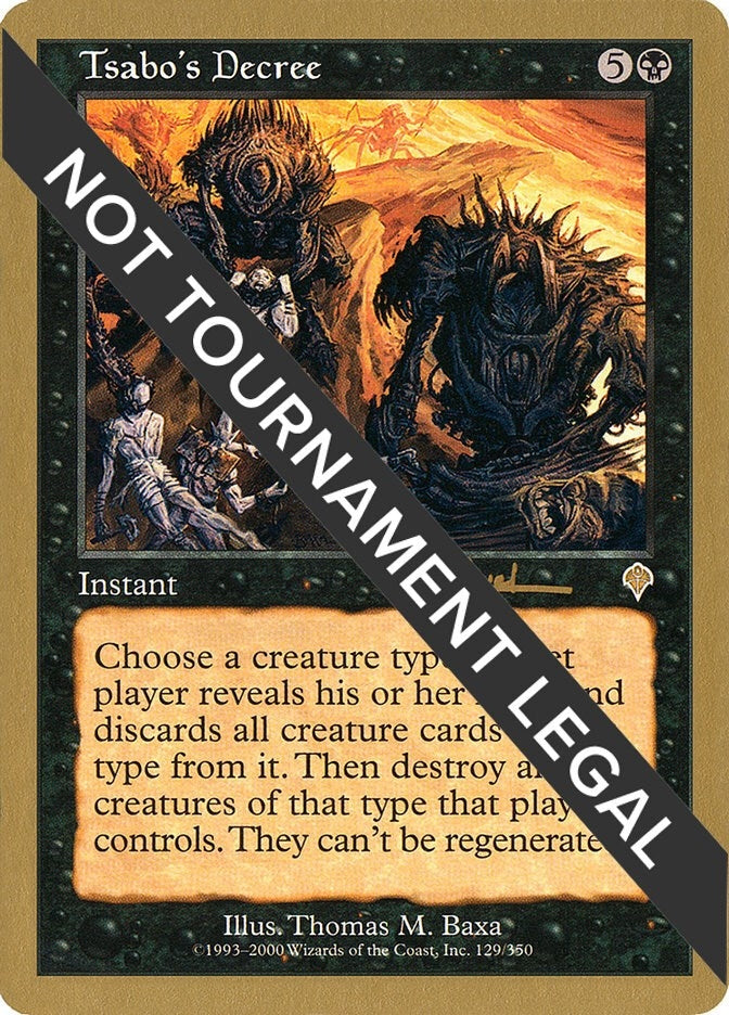 Image for Tsabo's Decree - 2001 Antoine Ruel (INV) (WCD) - Magic: The Gathering