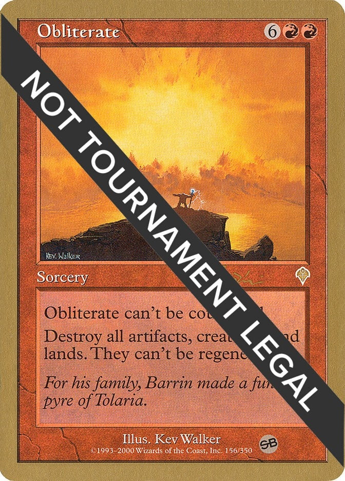 Image for Obliterate - 2001 Jan Tomcani (INV) (SB) (WCD) - Magic: The Gathering