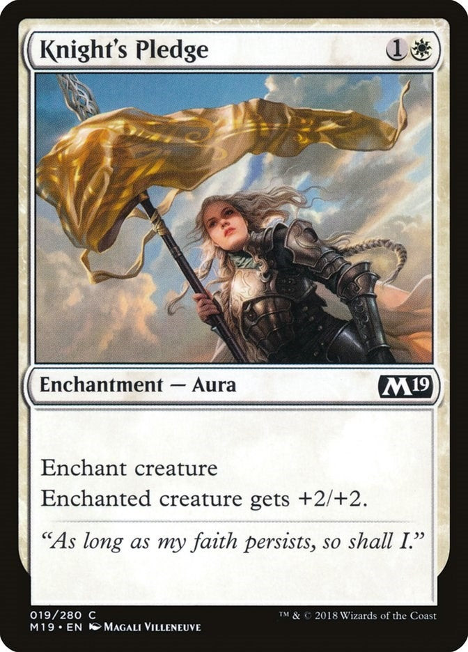 Image for Knight's Pledge (19) - Magic: The Gathering