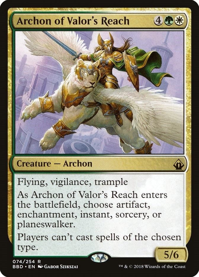 Image for Archon of Valor's Reach (74) (BBD) - Magic: The Gathering