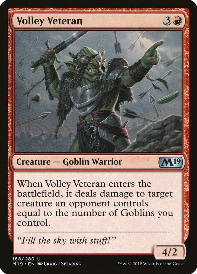 Image for Volley Veteran (168) (M19) - Magic: The Gathering