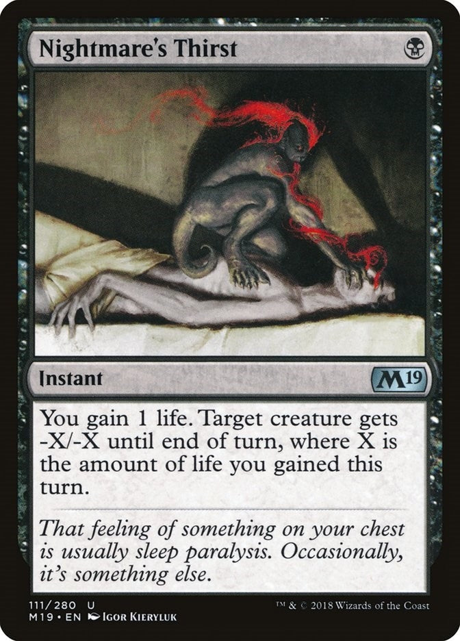 Image for Nightmare's Thirst (111) - Magic: The Gathering