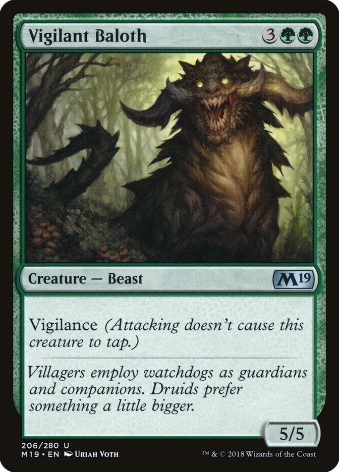 Image for Vigilant Baloth (206) (M19) - Magic: The Gathering