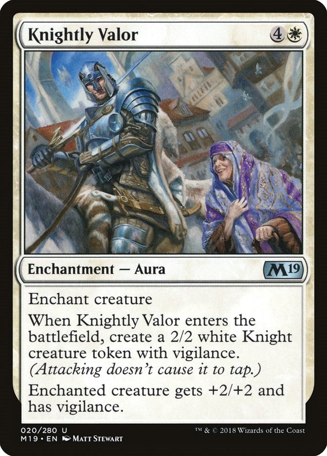 Image for Knightly Valor (20) - Magic: The Gathering
