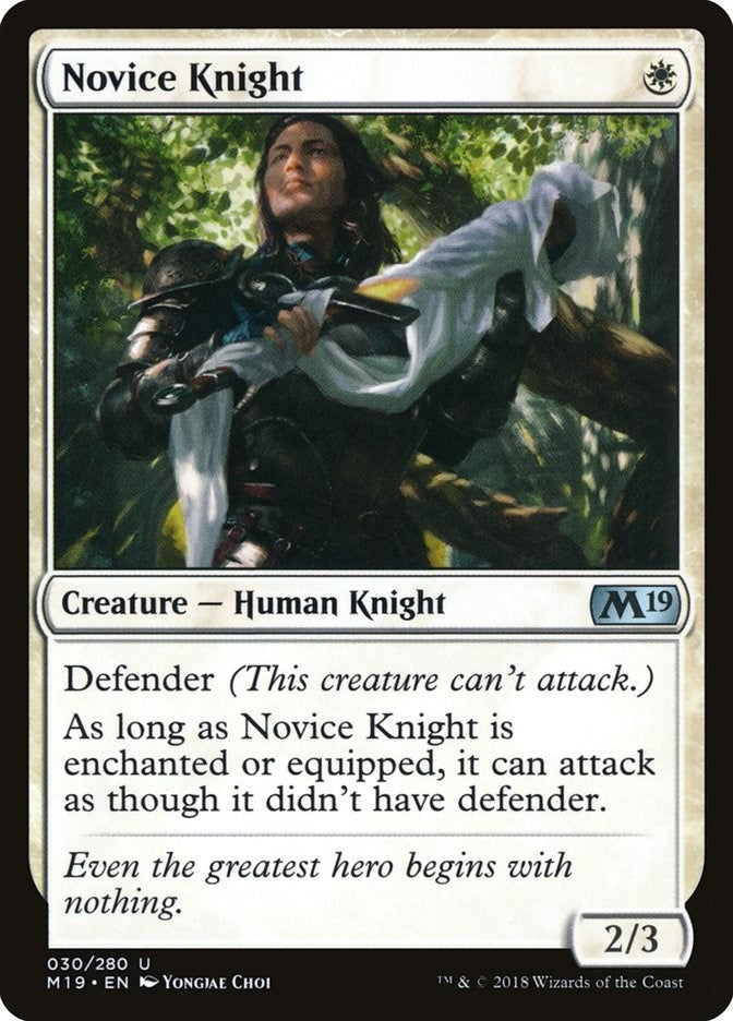 Image for Novice Knight (30) - Magic: The Gathering