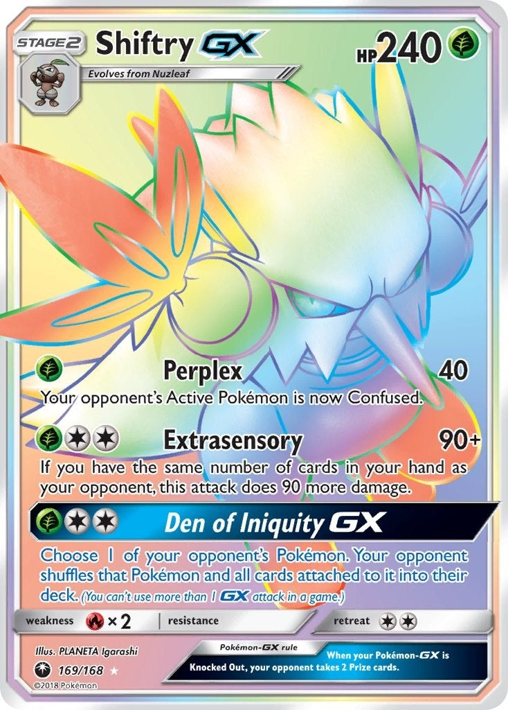 Image for Shiftry GX (Secret) (169/168) (CES) - Pokemon