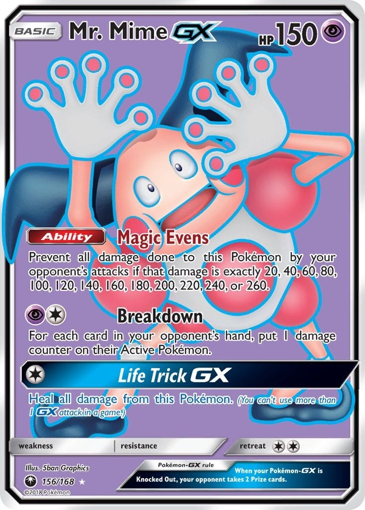 Image for Mr. Mime GX (Full Art) (156/168) (CES) - Pokemon
