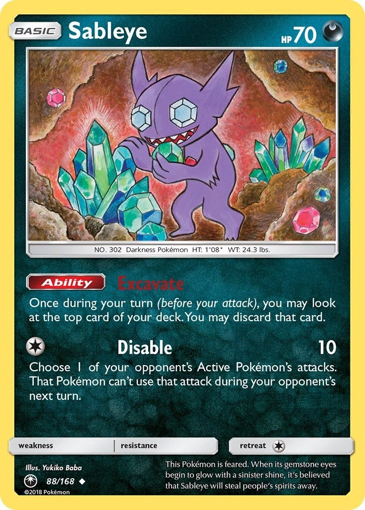 Image for Sableye (88/168) (CES) - Pokemon