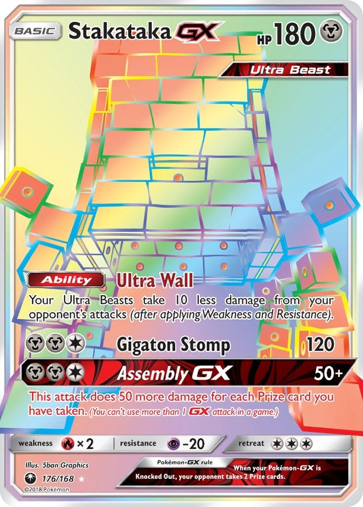 Image for Stakataka GX (Secret) (176/168) (CES) - Pokemon