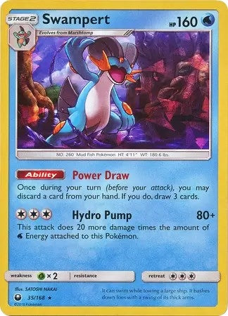 Image for Swampert - 35/168 (SM Celestial Storm) (035/168) (PR) - Pokemon