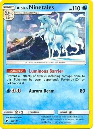 Image for Alolan Ninetales - 28/147 (Cracked Ice Holo) (028/147) (PR) - Pokemon