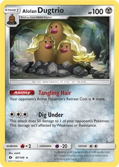 Image for Alolan Dugtrio - 87/149 (Cosmos Holo) (087/149) (BLE) - Pokemon