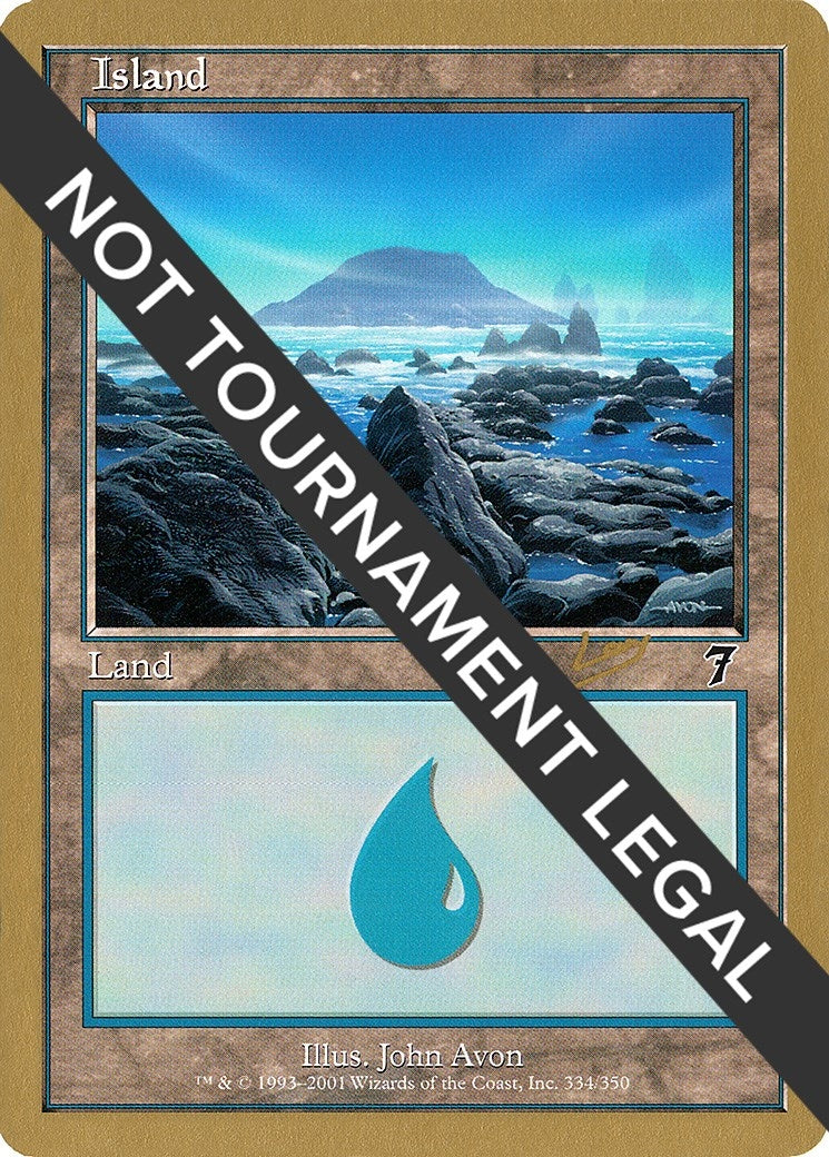 Image for Island (334) - 2002 Raphael Levy (7ED) (WCD) - Magic: The Gathering