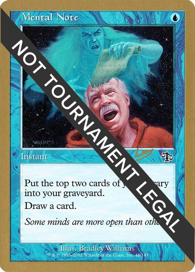 Image for Mental Note - 2002 Raphael Levy (JUD) (WCD) - Magic: The Gathering