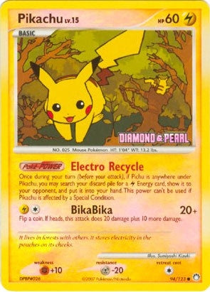 Image for Pikachu - 94/123 (Diamond & Pearl) (094/123) (BKP) - Pokemon