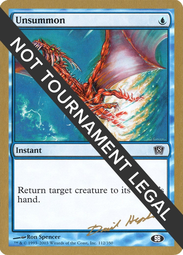 Image for Unsummon - 2003 Dave Humpherys (8ED) (SB) (WCD) - Magic: The Gathering