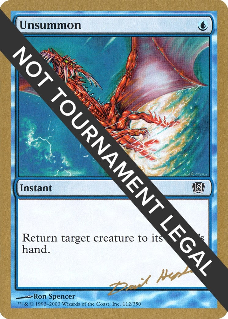 Image for Unsummon - 2003 Dave Humpherys (8ED) (WCD) - Magic: The Gathering
