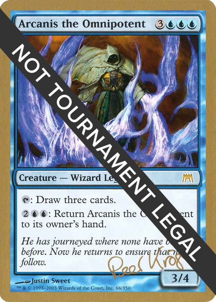 Image for Arcanis the Omnipotent - 2003 Peer Kroger (ONS) (WCD) - Magic: The Gathering