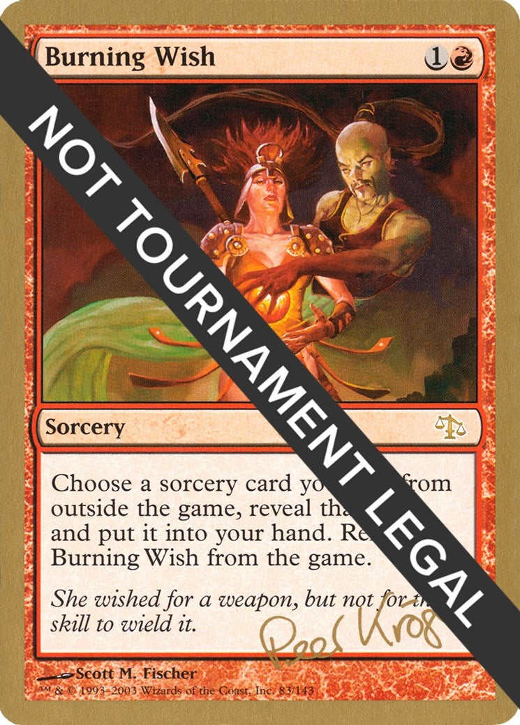 Image for Burning Wish - 2003 Peer Kroger (JUD) (WCD) - Magic: The Gathering