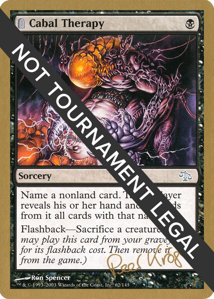 Image for Cabal Therapy - 2003 Peer Kroger (JUD) (WCD) - Magic: The Gathering