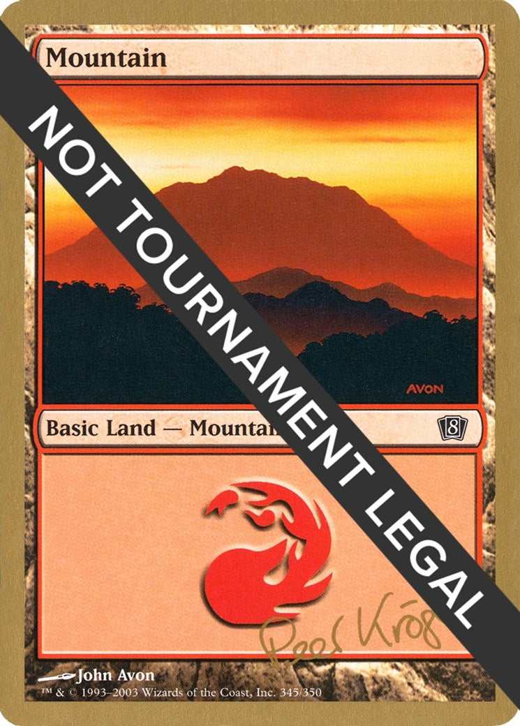 Image for Mountain (345) - 2003 Peer Kroger (8ED) (WCD) - Magic: The Gathering