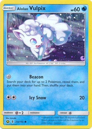Image for Alolan Vulpix - 21a/145 (021a/145) (PR) - Pokemon