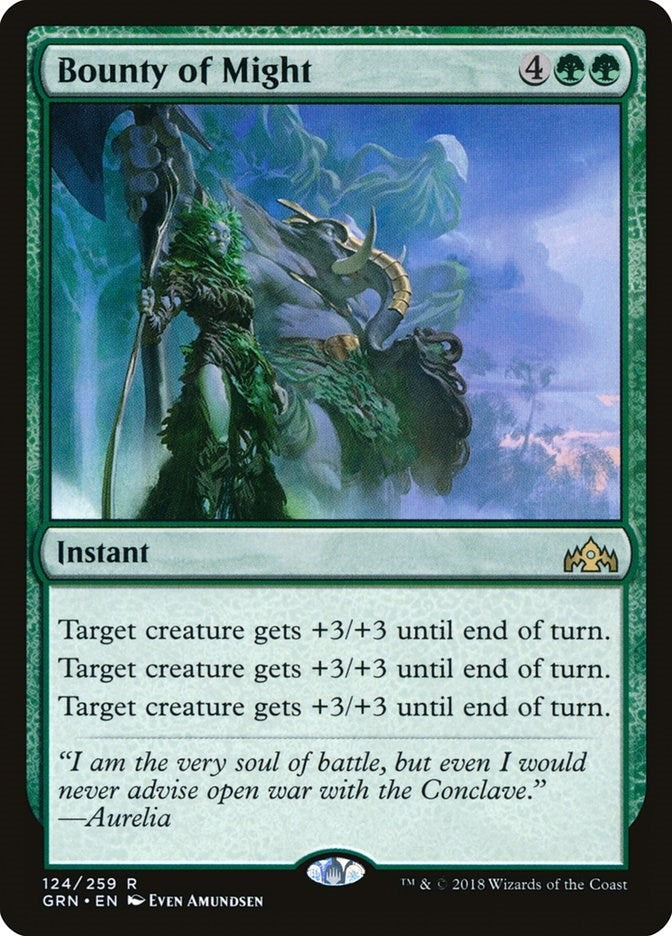 Image for Bounty of Might (124) (GRN) - Magic: The Gathering