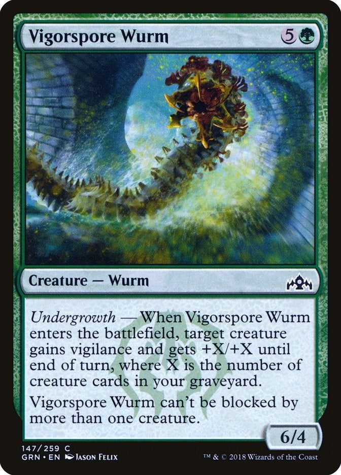 Image for Vigorspore Wurm (147) - Magic: The Gathering